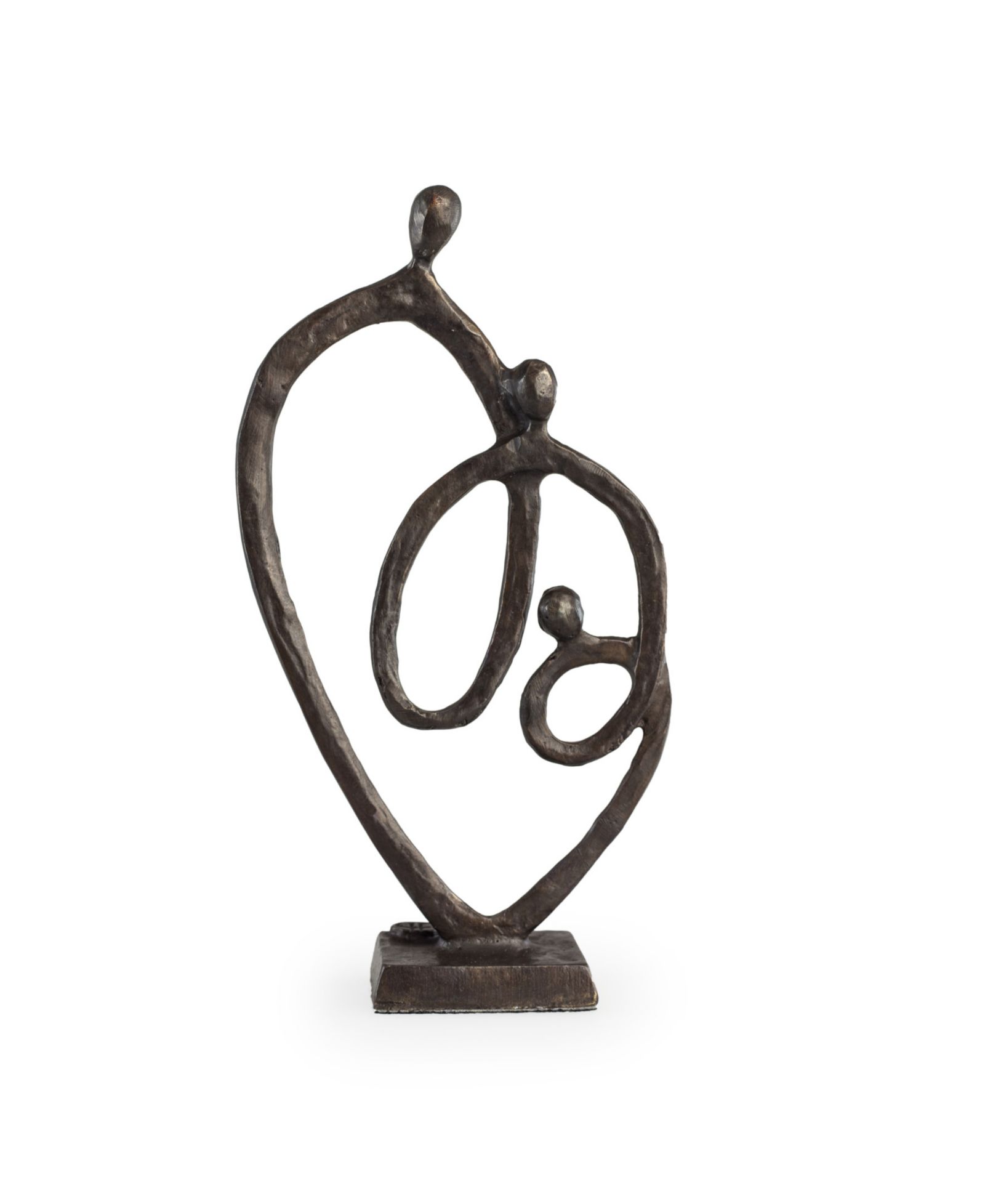 Danya B скульптура Heart Ring of Love, семья из 3 человек, бронза