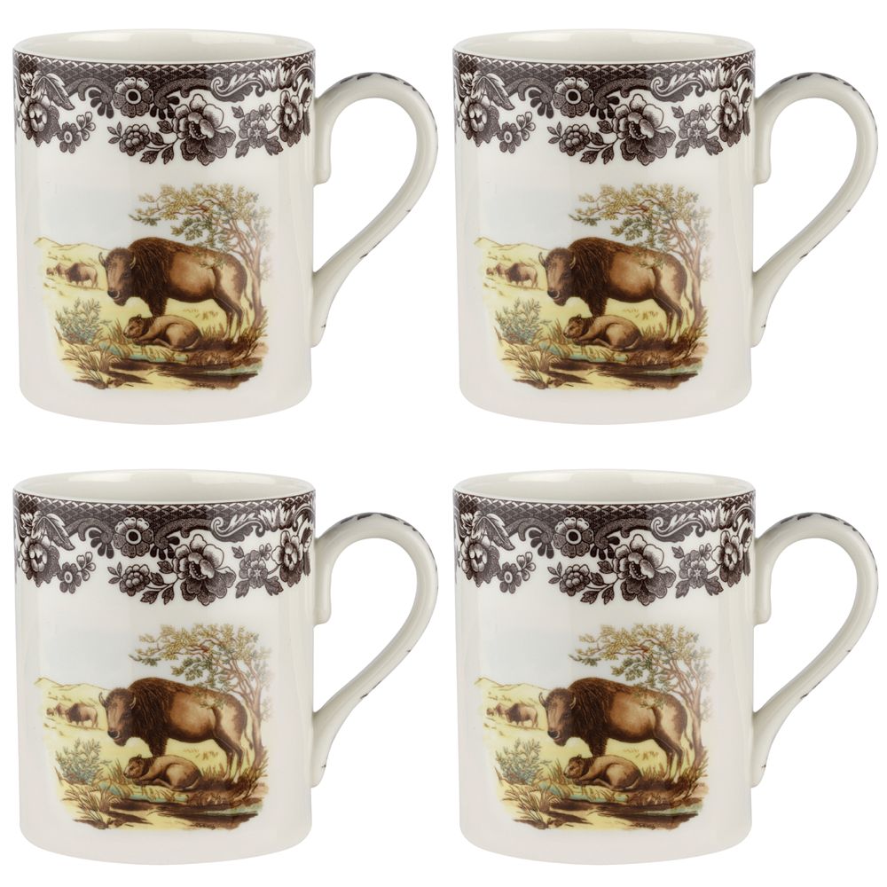 Кружки Spode Woodland Bison, набор из 4 штук