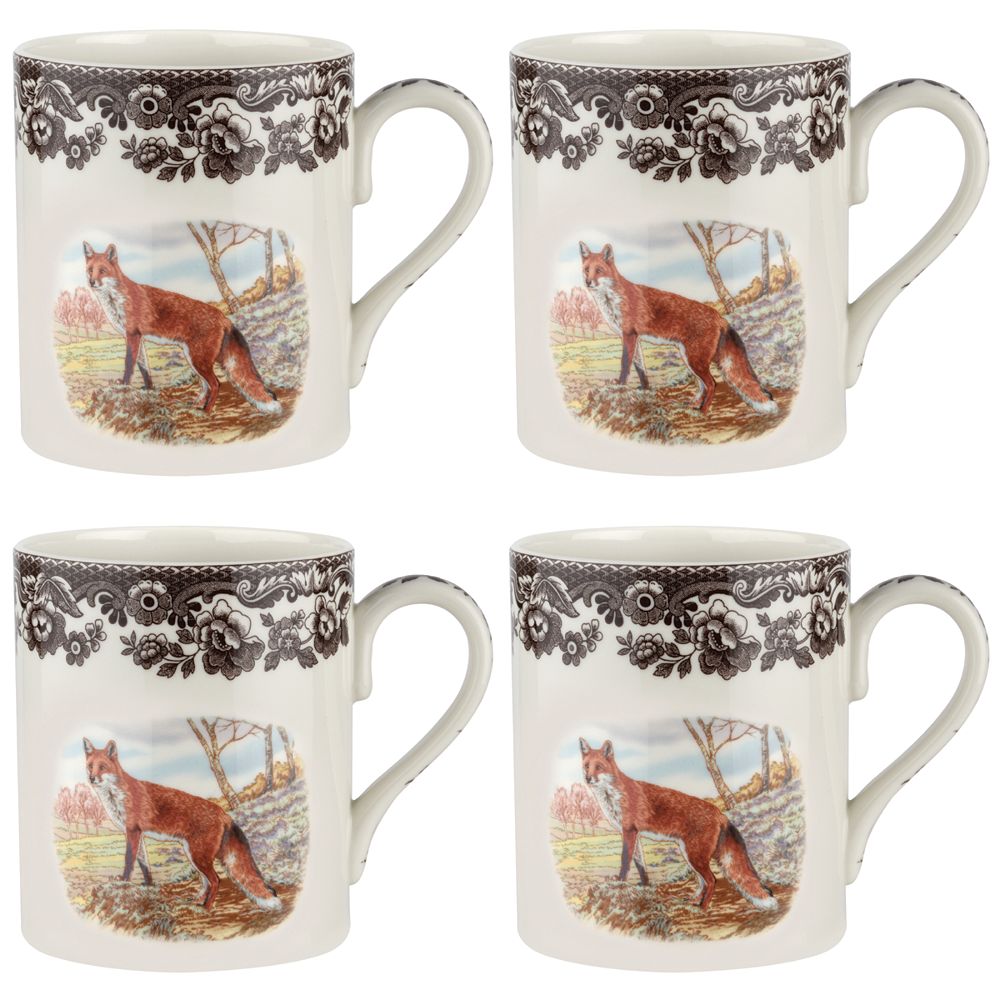 Кружки Spode Woodland Red Fox, набор из 4 штук