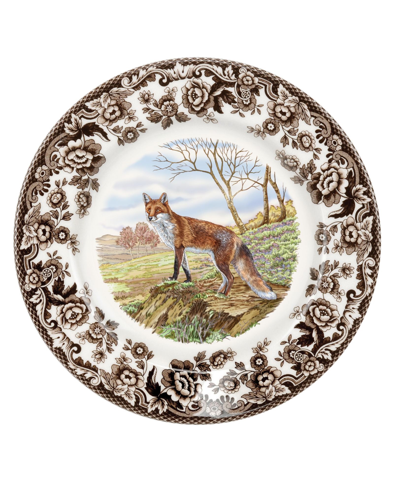 Spode Woodland тарелка для салата с рыжей лисой