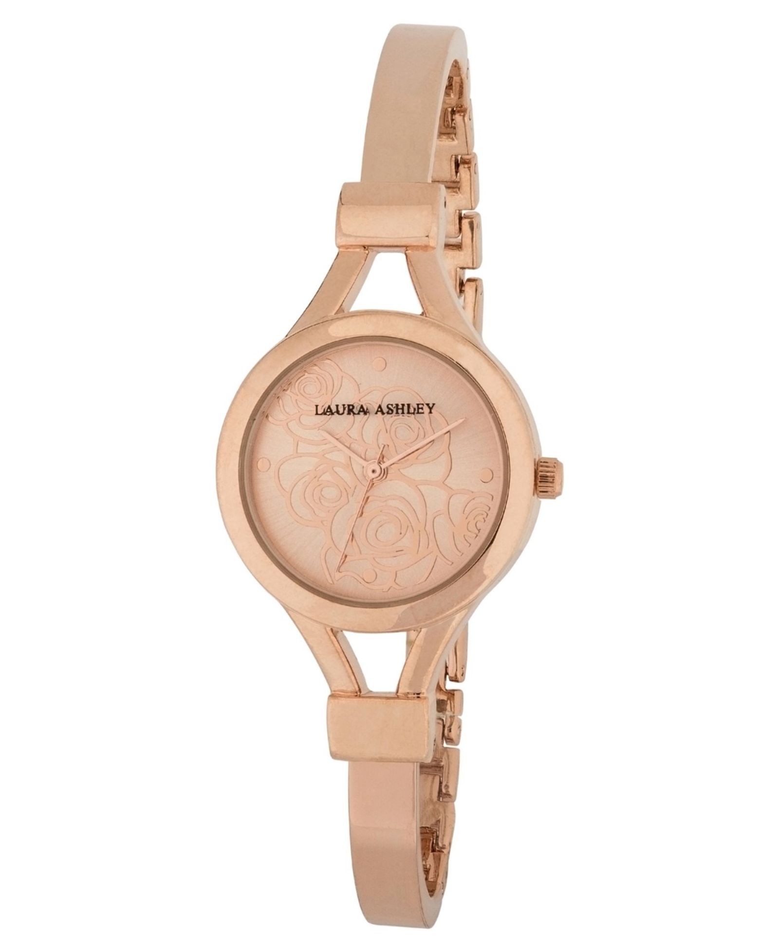 Женские часы Laura Ashley Rose Gold Thin Bangle With Floral Dial