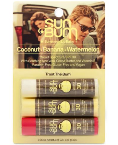 Набор солнцезащитных бальзамов для губ Sun Bum Original SPF 30, 3 предмета