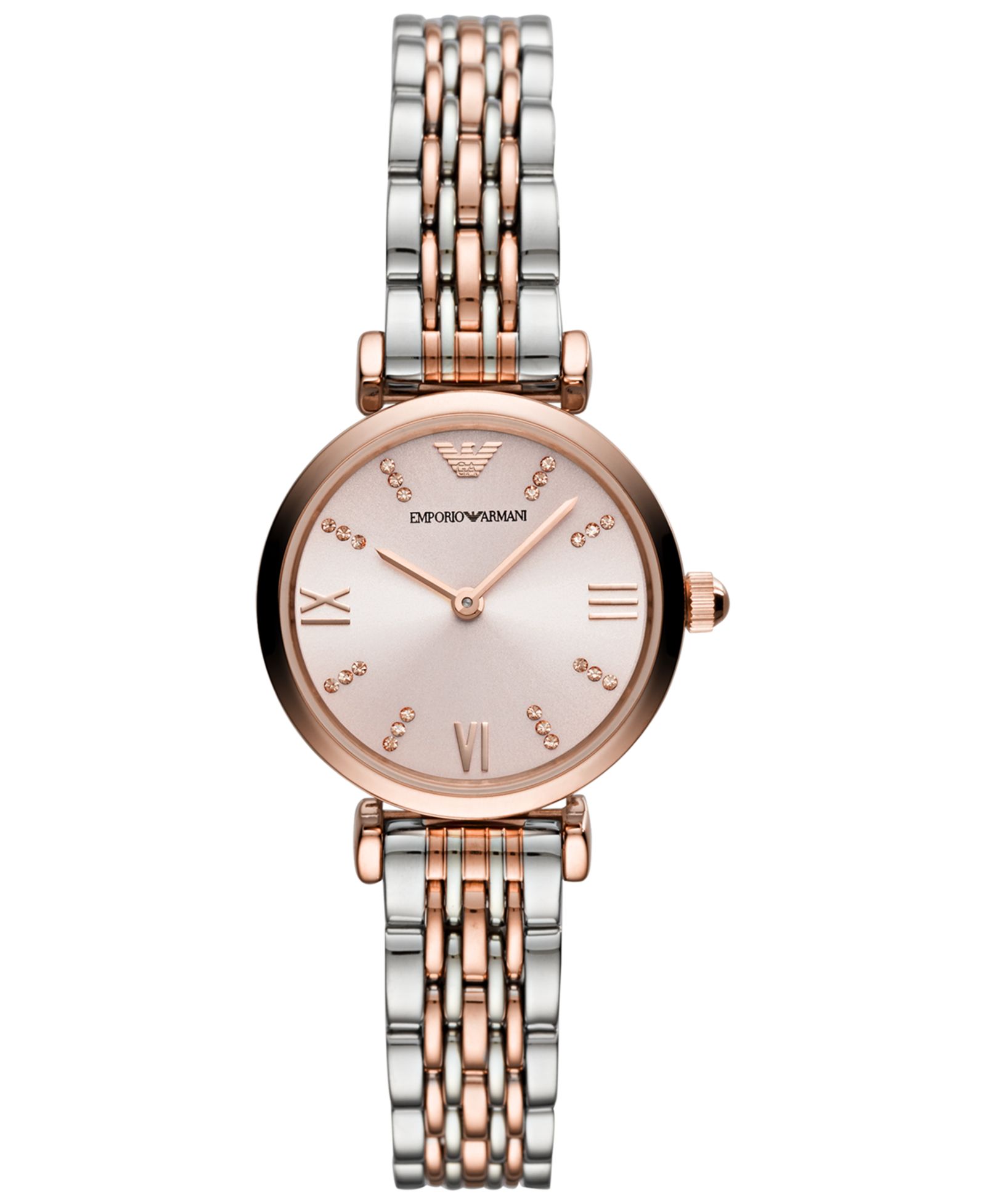 Emporio Armani Женские двухцветные часы со стальным браслетом 28mm