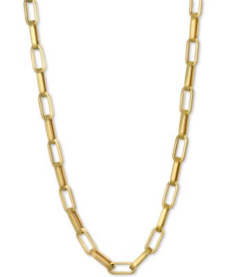 Цепочка-ожерелье Paperclip Link 20" в золоте 14k