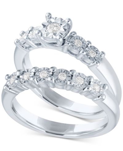 Свадебный набор бриллиантов (1/5 ct. t.w.) в Sterling Silver