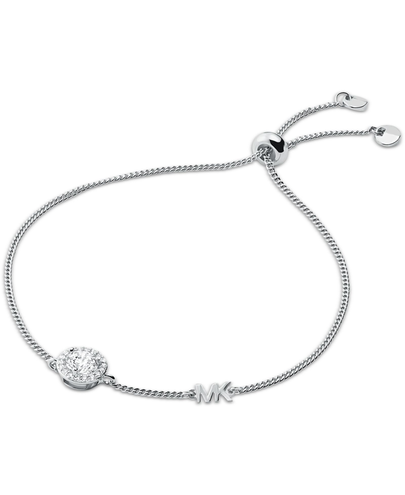 Michael Kors Sterling Silver Cubic Zirconia Slider Bracelet
