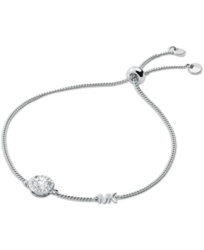 Michael Kors Sterling Silver Cubic Zirconia Slider Bracelet