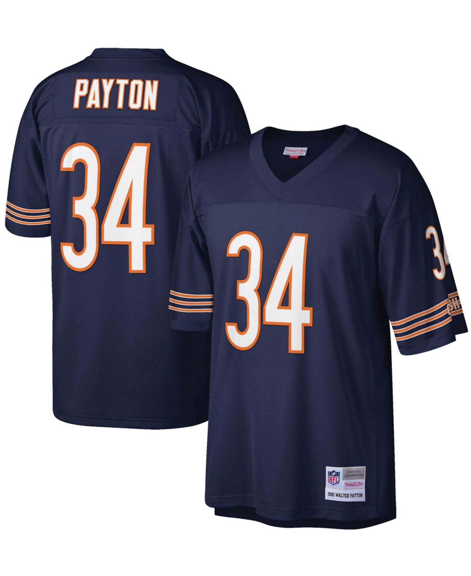 Мужская джерси Mitchell & Ness Walter Payton Navy Chicago Bears Legacy Replica