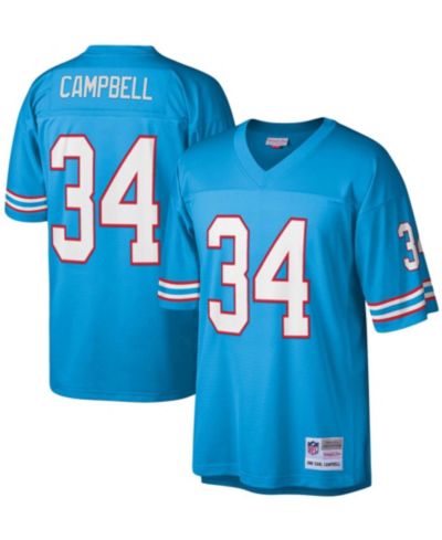 Мужская джерси Earl Campbell Light Blue Houston Oilers Legacy Replica