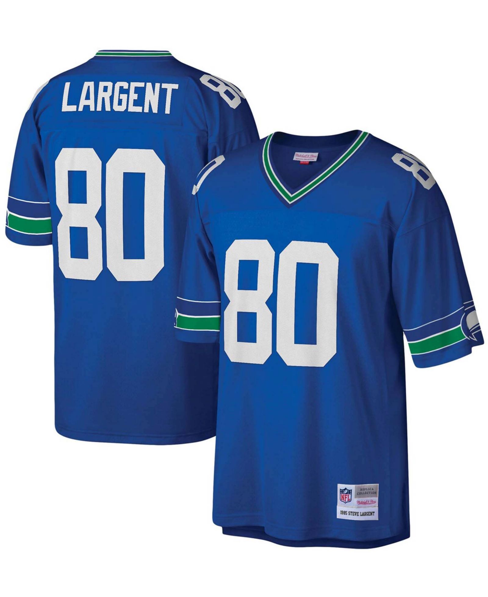 Мужская джерси Mitchell & Ness Steve Largent Royal Seattle Seahawks Legacy Replica