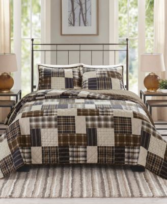 Madison Park Timber Реверсивный комплект из 3 покрывал, King/California King