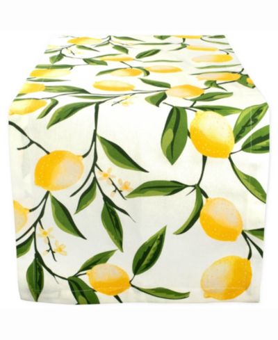 Design Imports дорожка для стола с принтом Lemon Bliss 14" X 108"