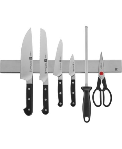 Набор Zwilling Pro из 7 предметов с магнитной рейкой для ножей из нержавеющей стали 17.5"