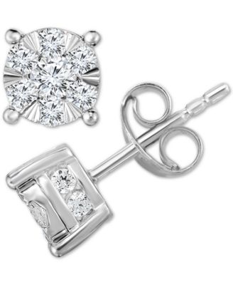 TruMiracle Diamond Stud Earrings (1 ct. t.w.) in 14k White Gold