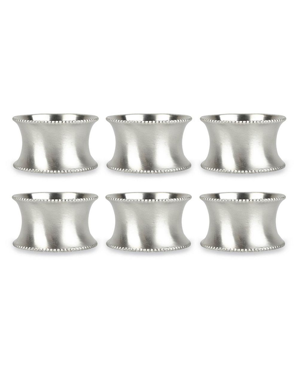 Design Imports Бисерное кольцо для салфеток, набор из 6 шт