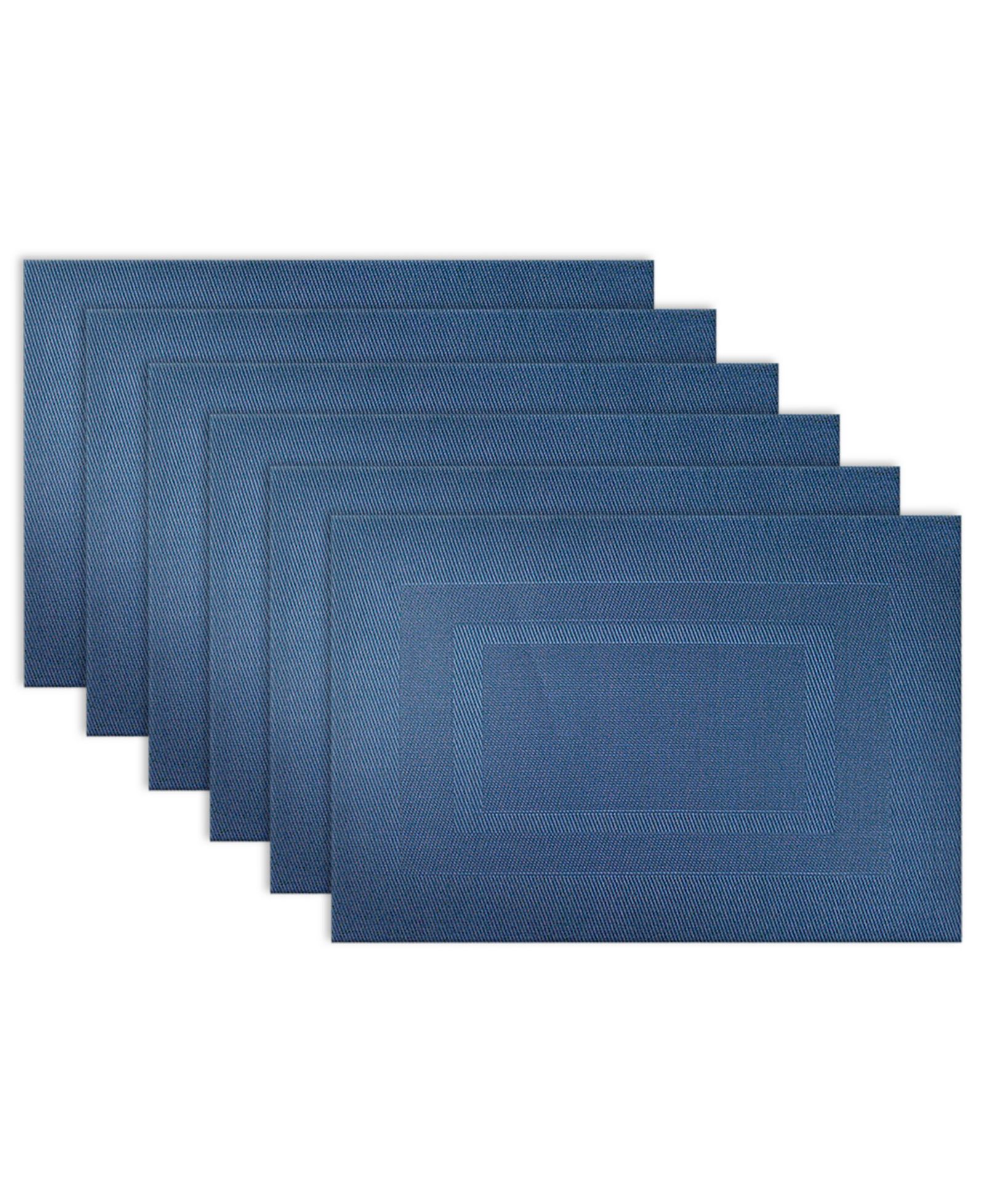 Под餐ная салфетка Polyvinyl Chloride Doubleframe Placemat, Set of 6