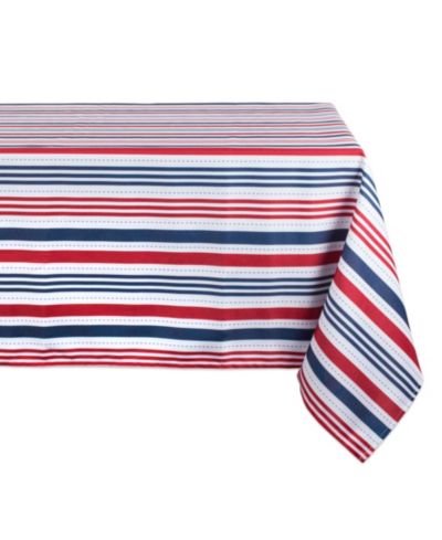Уличная скатерть с молнией Design Imports Patriotic Stripe 60" x 84"