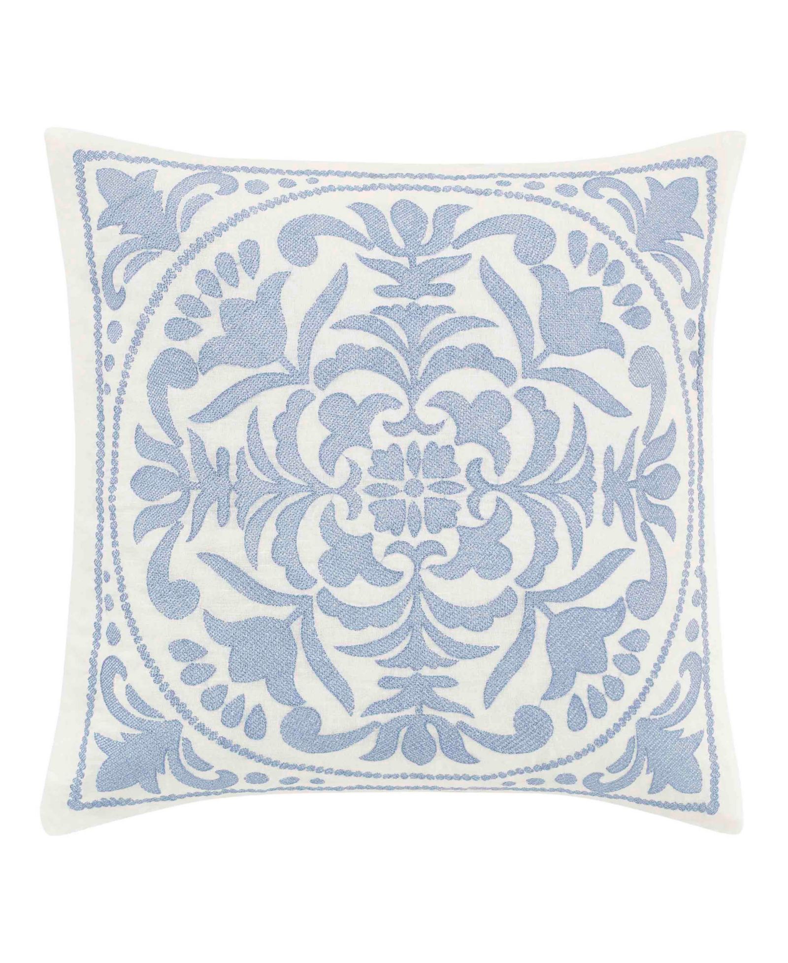 Декоративная подушка Laura Ashley Mila с вышитым медальоном, 18" x 18"