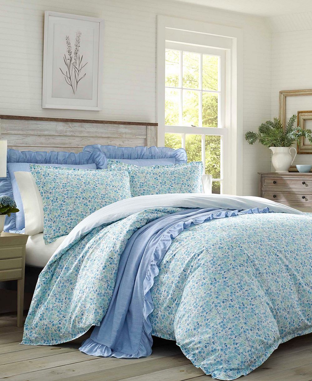 Комплект пододеяльников Laura Ashley Jaynie Stonewashed Cotton 2-Pc Twin