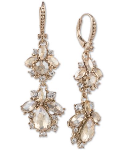 Marchesa Серьги-подвески Crystal Cluster Double Drop