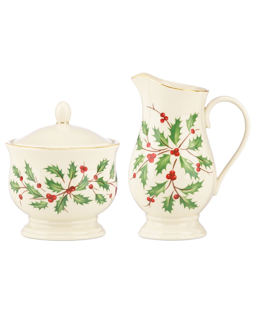 Lenox праздничный набор сахарницы и сливочницы