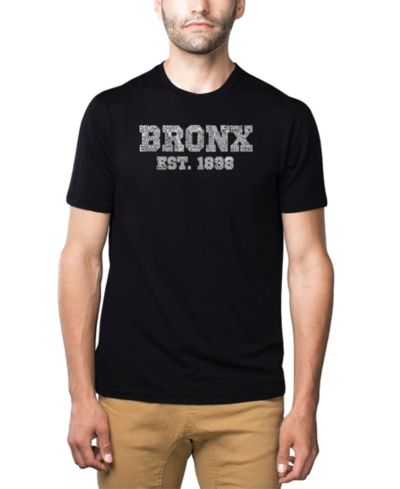 Мужская хлопковая футболка LA Pop Art Word Art - Popular Bronx, NY Neighborhoods