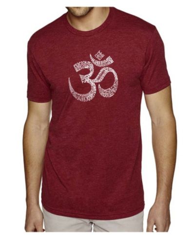 LA Pop Art Men's Cotton/Poly Blend Word Art T-Shirt - Om