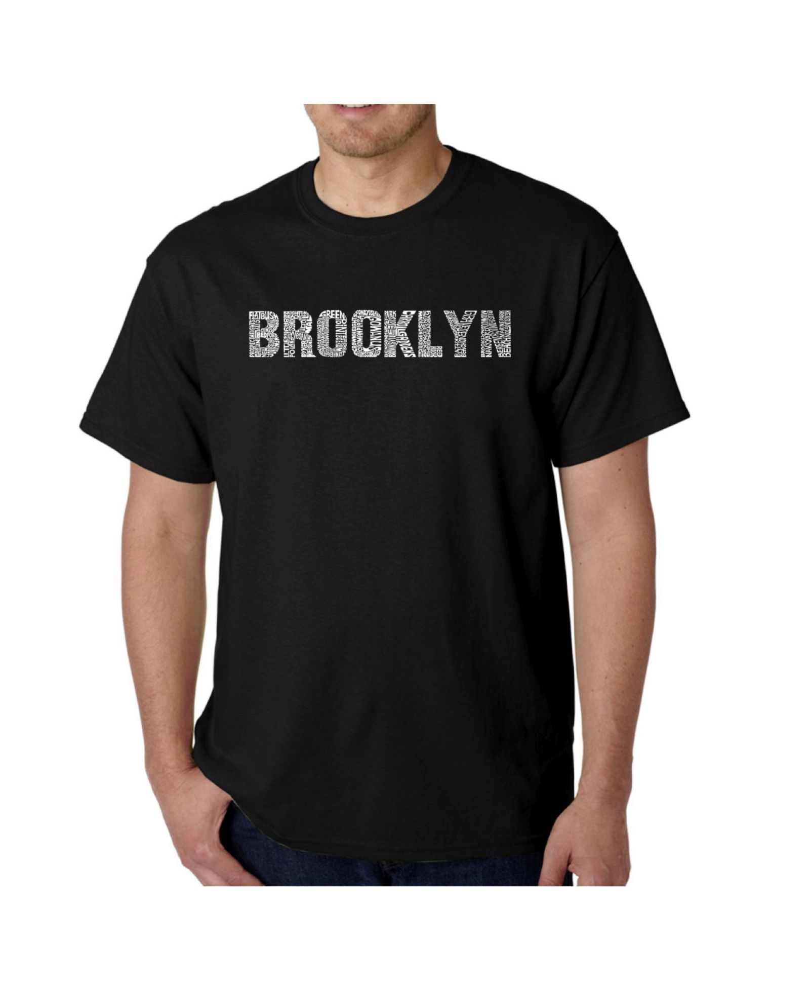 Мужская футболка LA Pop Art Word Art - Brooklyn Neighborhoods
