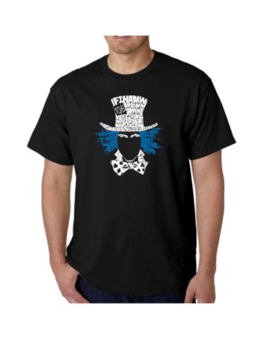 LA Pop Art Mens Word Art T-Shirt - The Mad Hatter