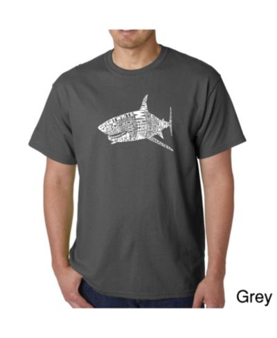 Мужская футболка LA Pop Art с принтом Shark Species