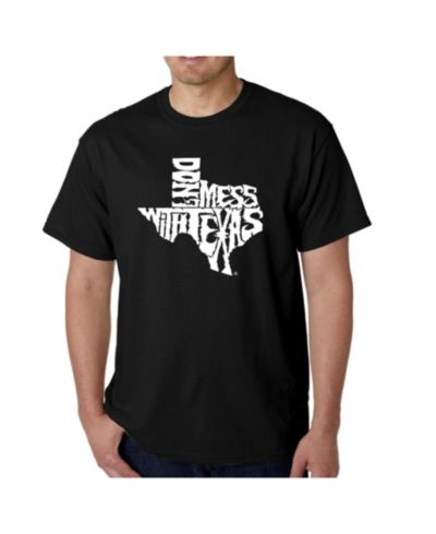 LA Pop Art Mens Word Art T-Shirt - Dont Mess with Texas
