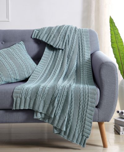 Вязаный плед VCNY Home Dublin Cable Knit, 50" x 70"