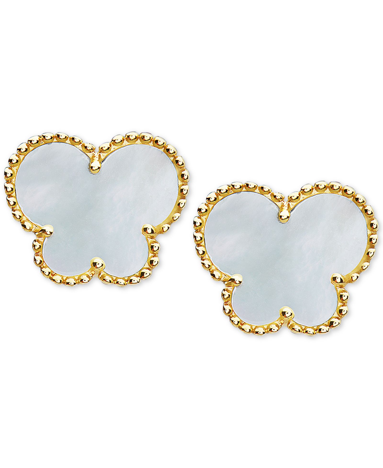 EFFY® Mother-of-Pearl Butterfly Stud Earrings in 14k Gold