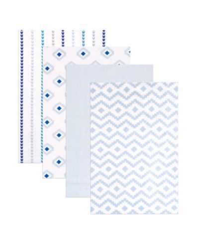 Детское фланелевое одеяло Hudson Baby Boys Cotton Flannel Receiving Wraps