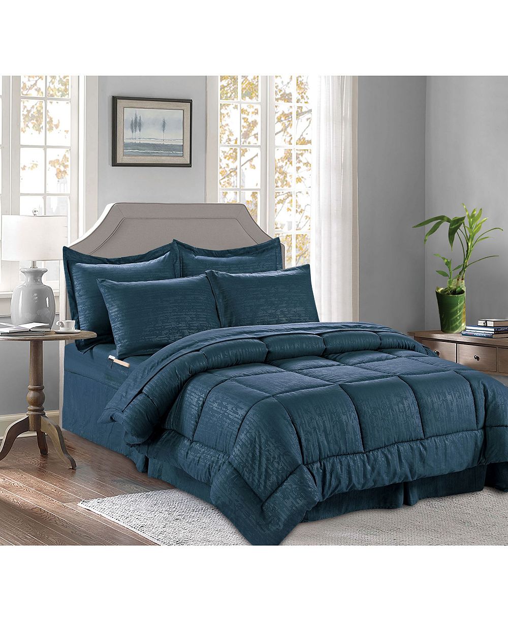 Elegant Comfort Bamboo Pinted 8-Pc. Comforter Set, King/Califorina King