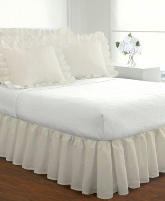 Fresh Ideas Ruffled Poplin Bedskirt, King
