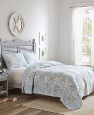 Laura Ashley Kenna хлопковый двусторонний набор из 2 стеганых одеял, Twin