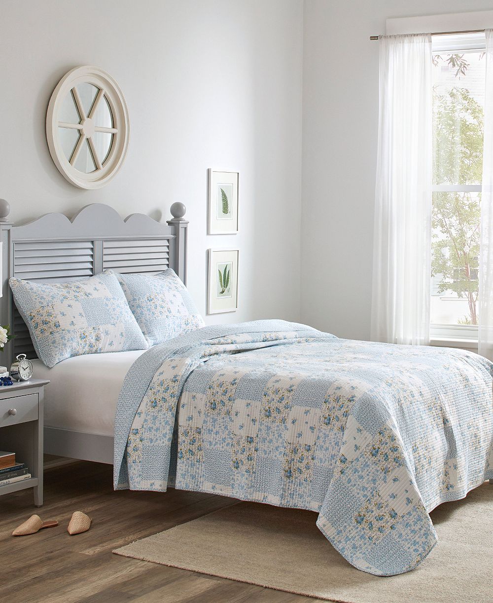 Laura Ashley Kenna хлопковый двусторонний стеганый комплект, King