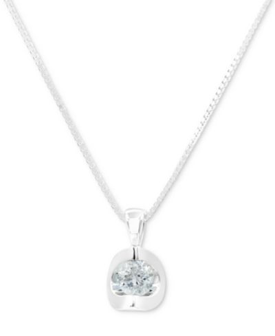 Подвеска Diamond Pendant 18" Necklace (1/5 ct. t.w.) в 14k White Gold или 14k Gold