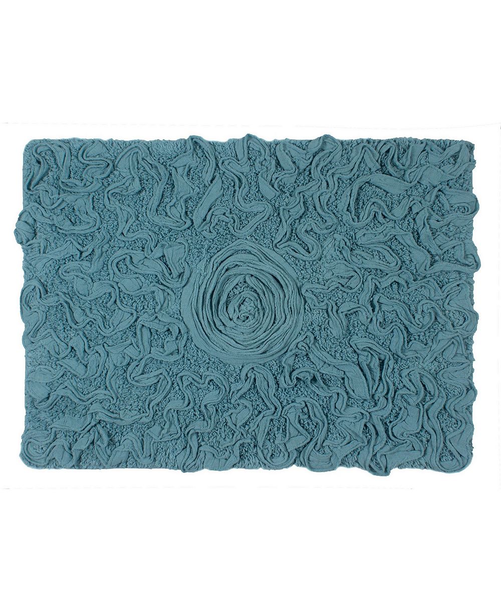Home Weavers Bell Flower Bath Rug, 17" x 24"