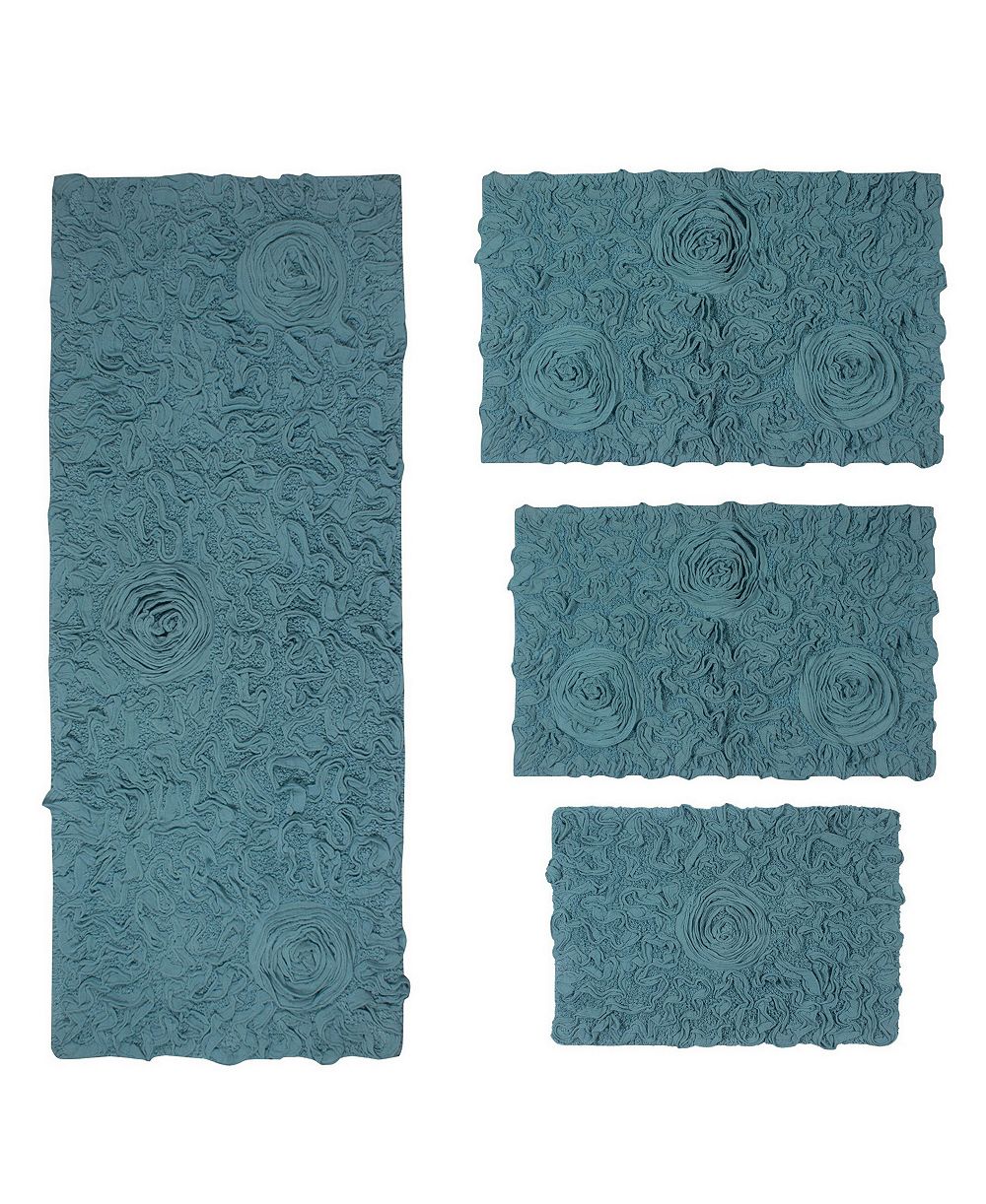 Home Weavers Bell Flower 4-Pc. Bath Rug Set