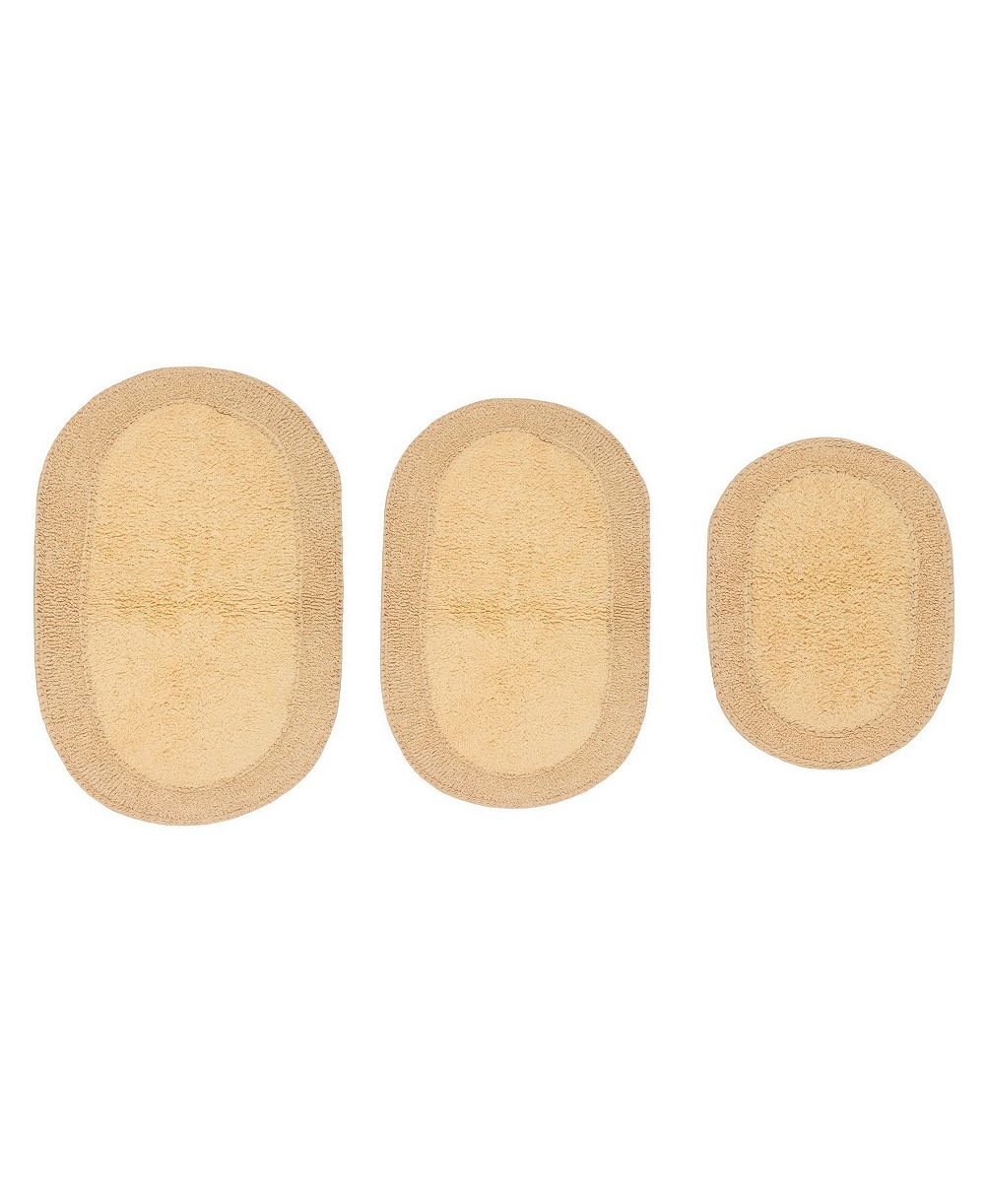 Home Weavers Double Ruffle 3-Pc. Bath Rug Set