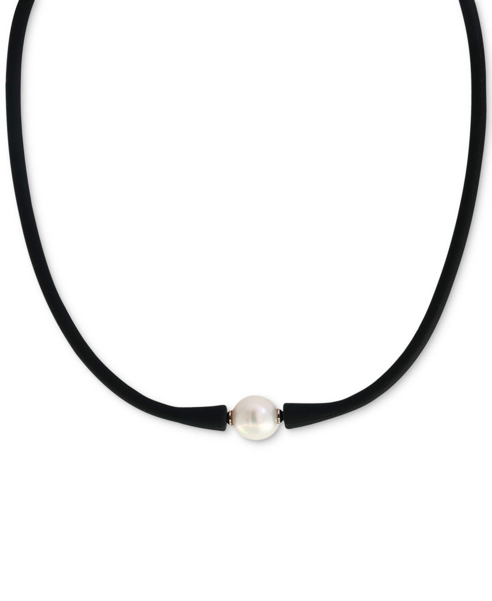 Ожерелье-чокер EFFY® Cultured Freshwater Pearl (11mm) Black Silicone 14"