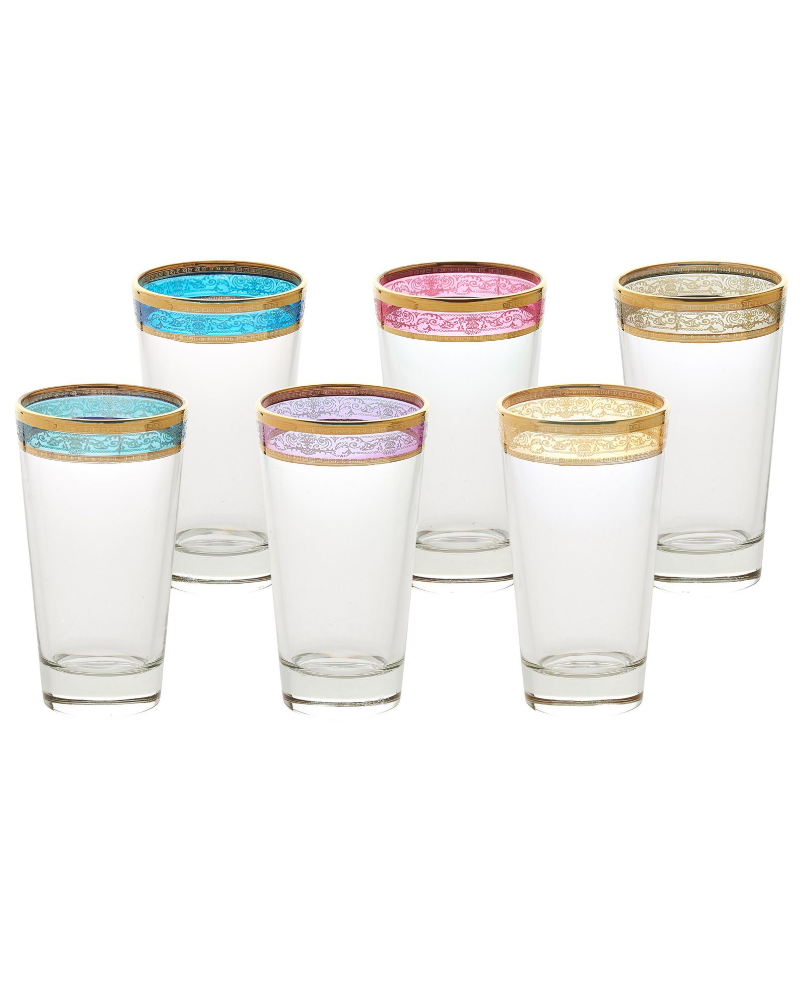 Lorren Home Trends Набор стаканов Highball Multicolor Melania Collection, 6 шт.