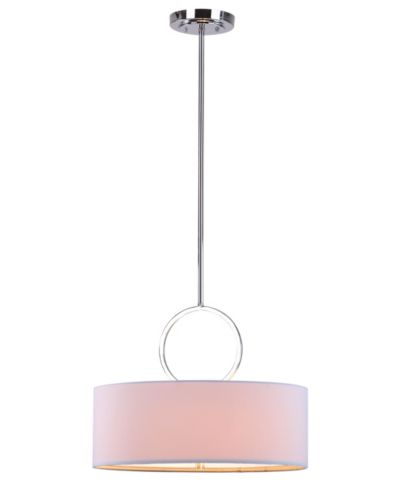 Safavieh Debonair 3 Light Ring 18"D Drum Adjustable Pendant