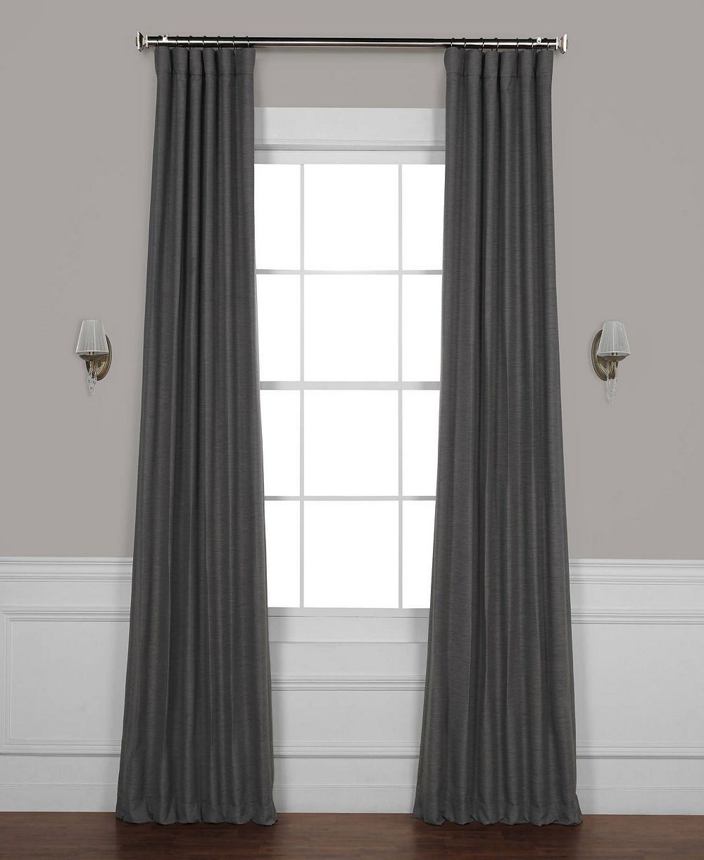 Шторы Half Price Drapes Bellino, фактурный искусственный лен, 50W X 63L