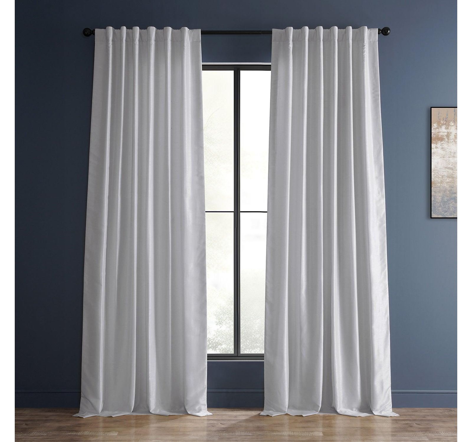 Винтажные текстурированные шторы блэкаут из искусственного шелка Dupioni Half Price Drapes