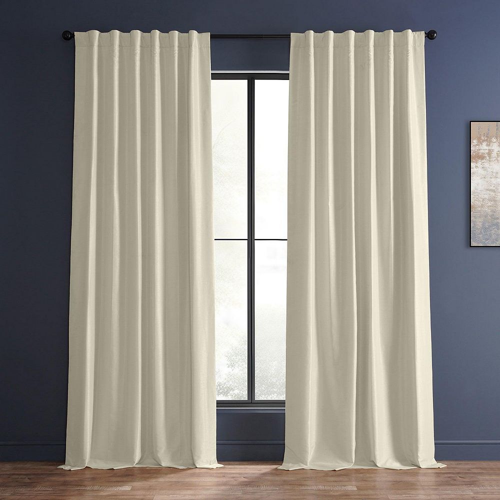Half Price Drapes Винтажные шторы из искусственного шелка Dupioni Blackout с текстурой