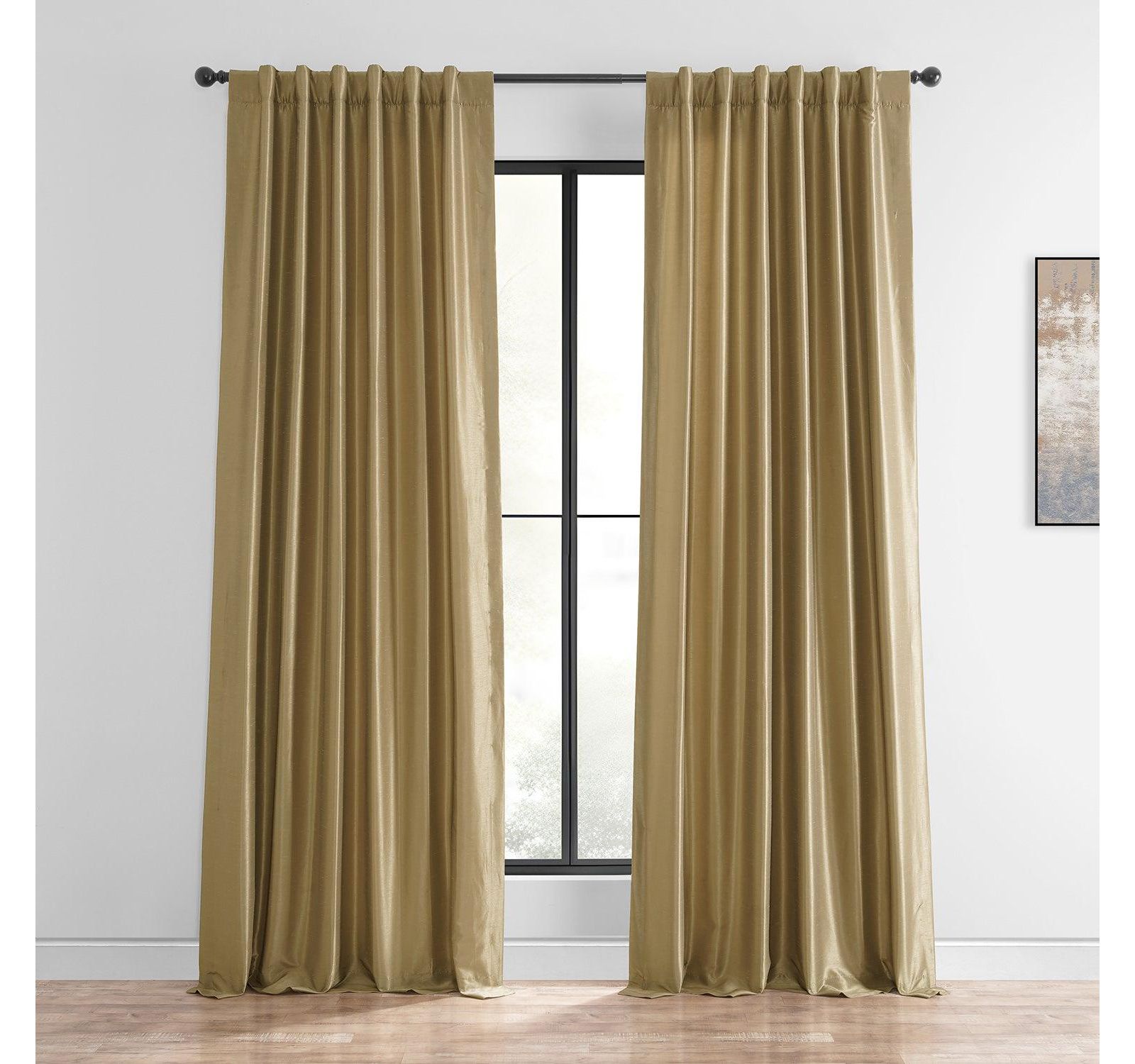 Шторы Half Price Drapes винтажные из искусственного шелка Dupioni