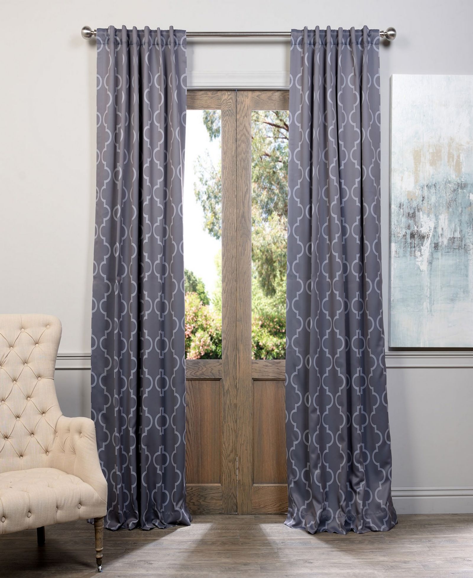 Half Price Drapes шторы Seville Geometric Room Darkening